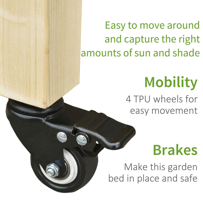 Streamdale Elevated Garden Bed with Wheels and Storage