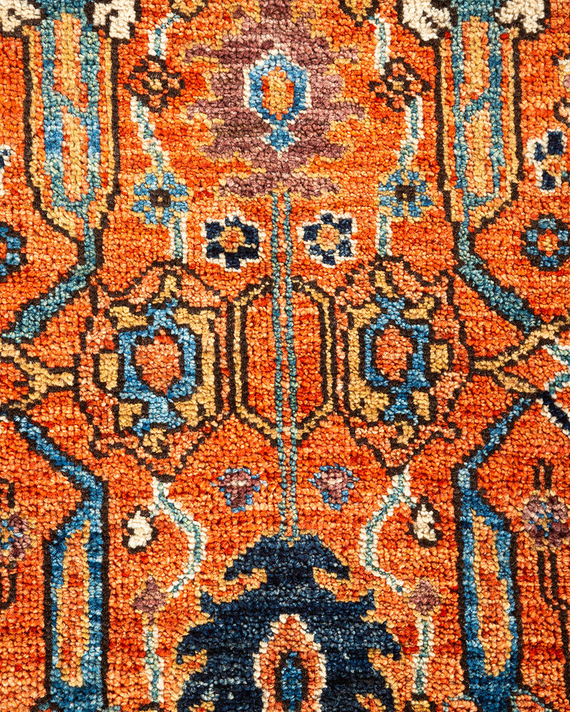 Serapi, One-of-a-Kind Hand-Knotted Area Rug  - Orange, 9' 1" x 12' 0"