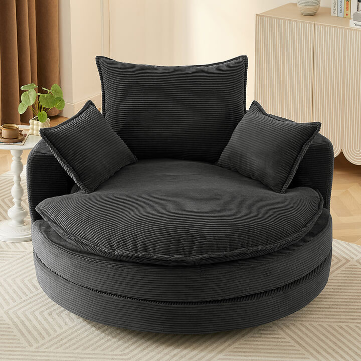 Merax 360&deg; Swivel Sofa Chair Accent Barrel Chair