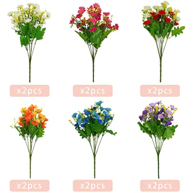 12 Piece Artificial Hanging Flowers UV Resistant Outdoor Garden Porch Decor image number 3
