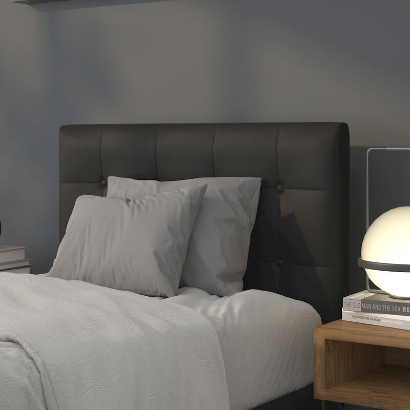 Flash Furniture Tufted Upholstered Twin Size Headboard in Black Vinyl image number 6