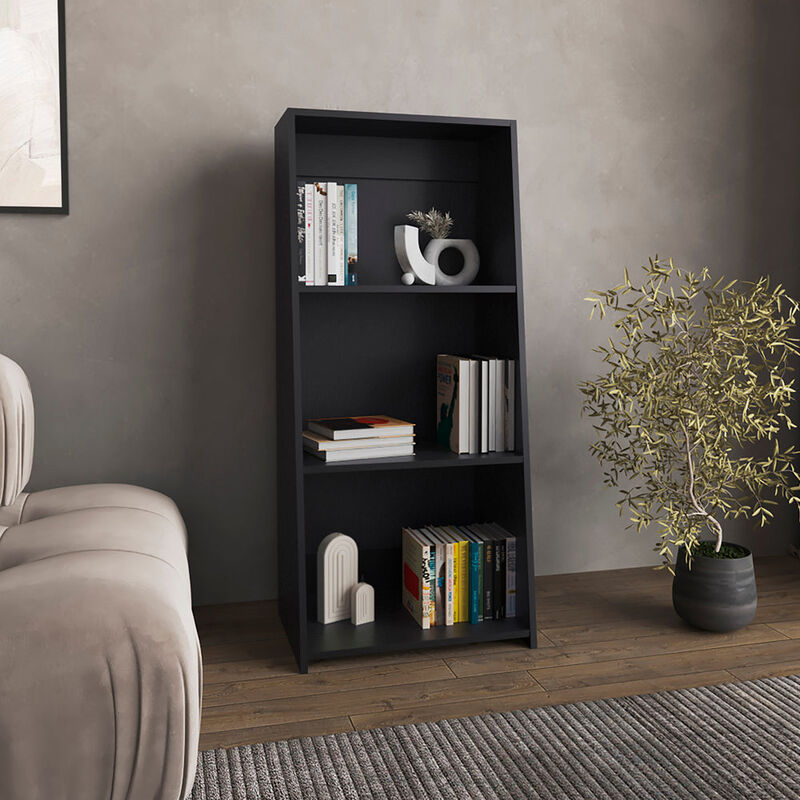 Bookcase Piney, Office, Black