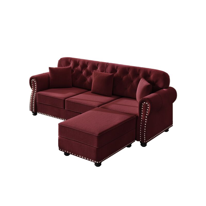 Wurtda Modern Chesterfield Sofa image number 8