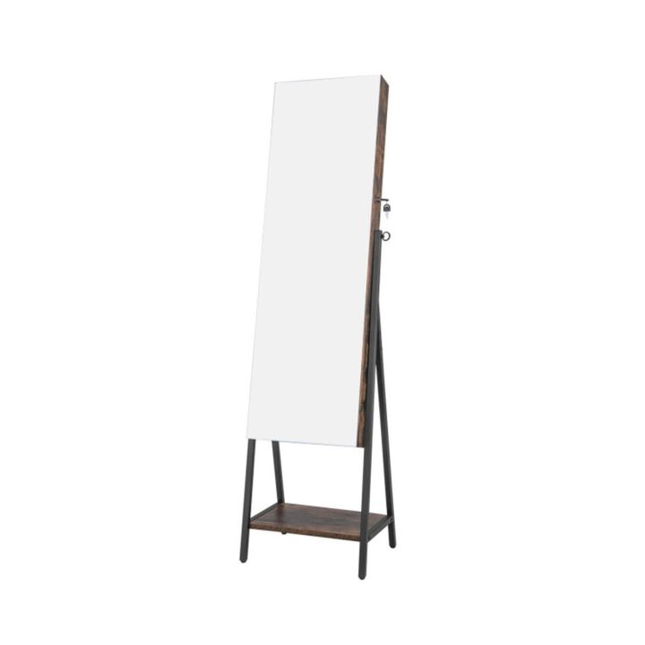 Hivvago Freestanding Jewelry Cabinet with Full-Length Mirror