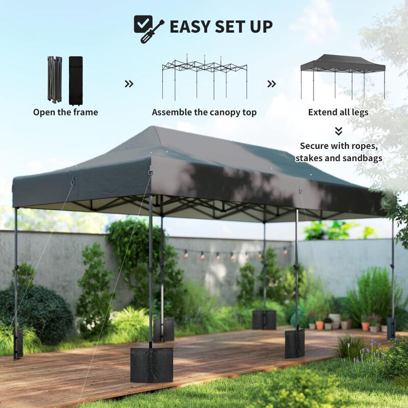 Hivvago Heavy Duty 10x20 Pop Up Tent image number 6