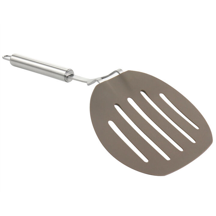 Martha Stewart Nylon Wide Slotted Pancake Turner in Taupe