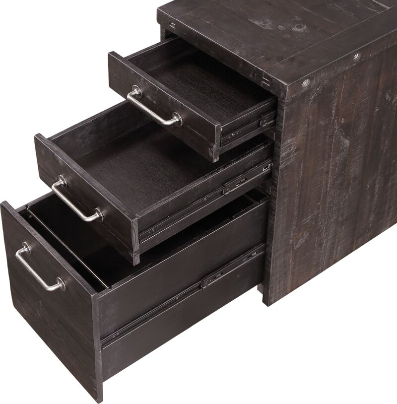 Yosemite Solid Wood Rollling File Cabinet in Cafe