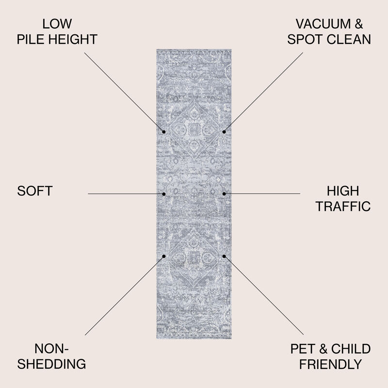 Friv Modern Persian Vintage Medallion Area Rug