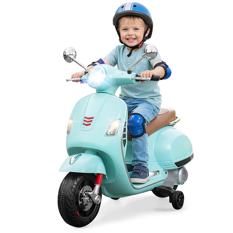 Kids 12V Ride On Motorcycle with Training Wheels and Music System image number 3