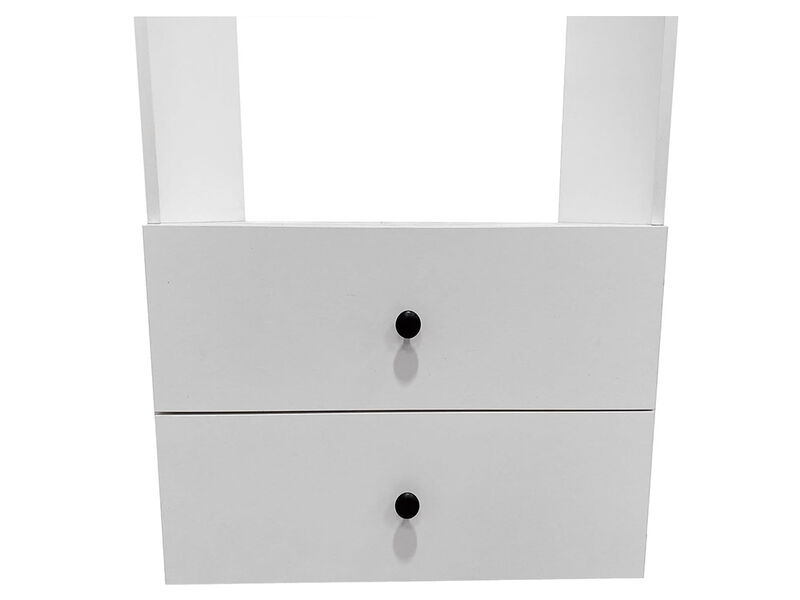 Tall Closet Organizer System, Closet System with 8 Drawers, Closet Organizer with Clothing Racks for Hanging Clothes, Walk in Closet Organizers and Storage with 9 Shelves