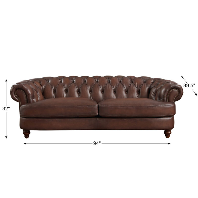 Newport Top Grain Leather Sofa