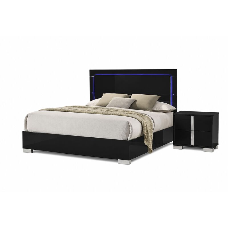 2pc Bedroom Set, Wood, Nightstand image number 0