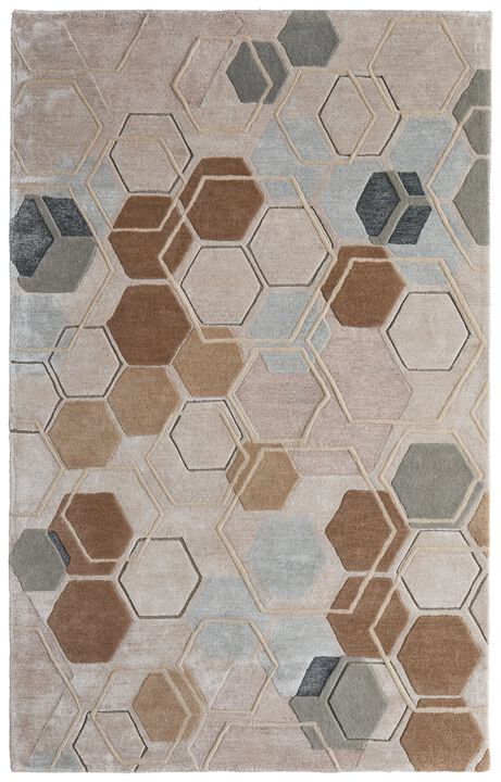 Maridian 8A72F Beige/Brown 5' x 8' Rug