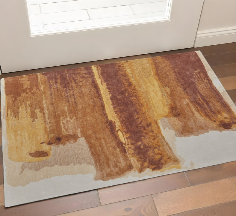 HomeRoots Abstract Hand Tufted Area Rug