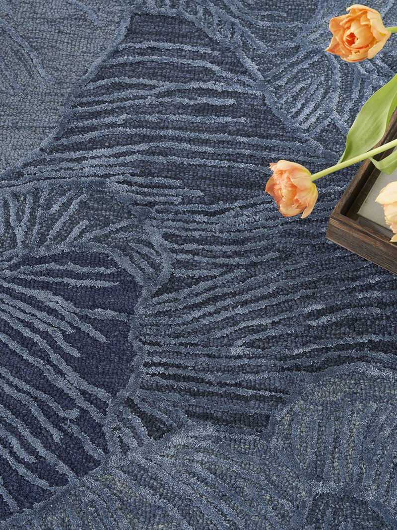 Avra AVR01 Blue 5'3" x 7'3" Rug image number 6