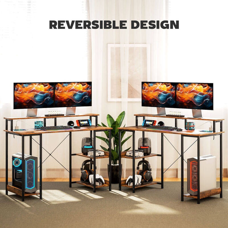 Modern Wooden Computer Desk with Spacious Work Surface for Home Office