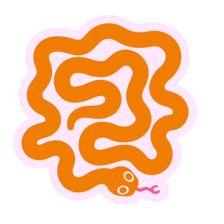 Lany Space Area Rug, Washable Rugs Non-Slip, Spiral Snake Design Rug for Living Room
