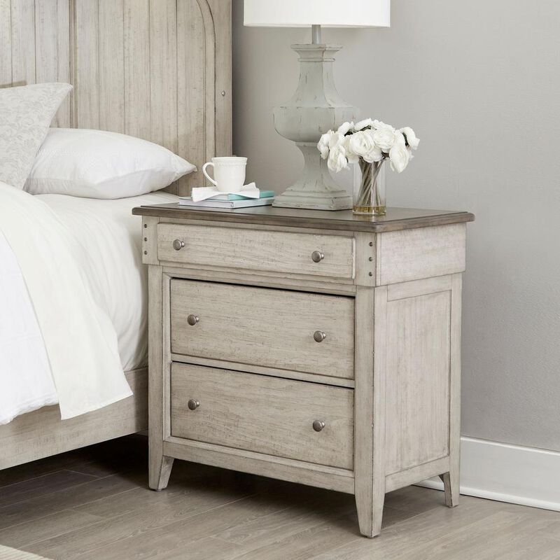 Liberty Furniture 3 Drawer Bedside Chest w/ Charging Station - image number 1