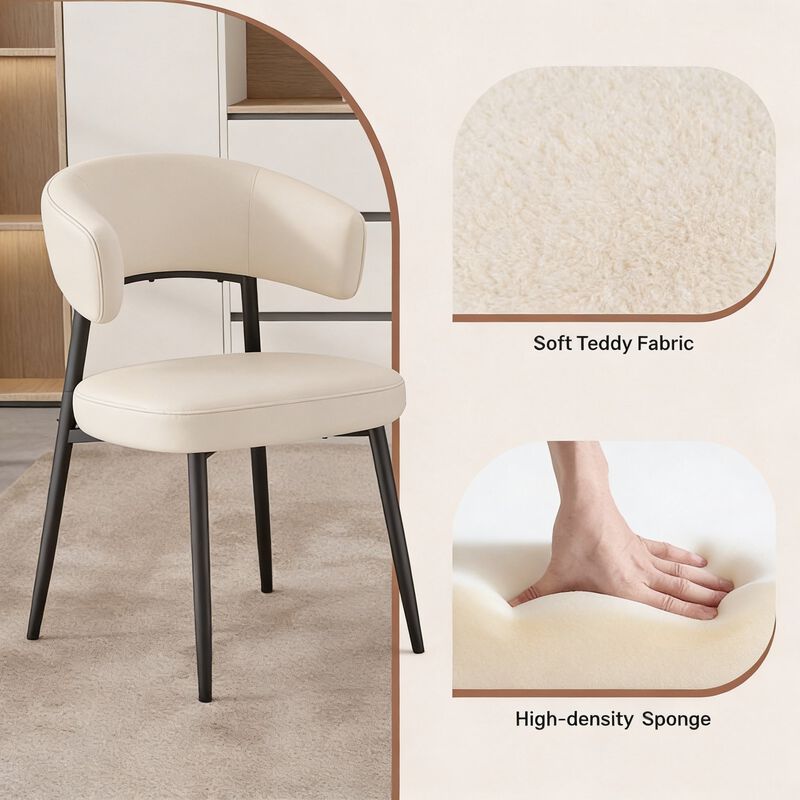 Modern Velvet Dining Chair Set of 4 image number 3