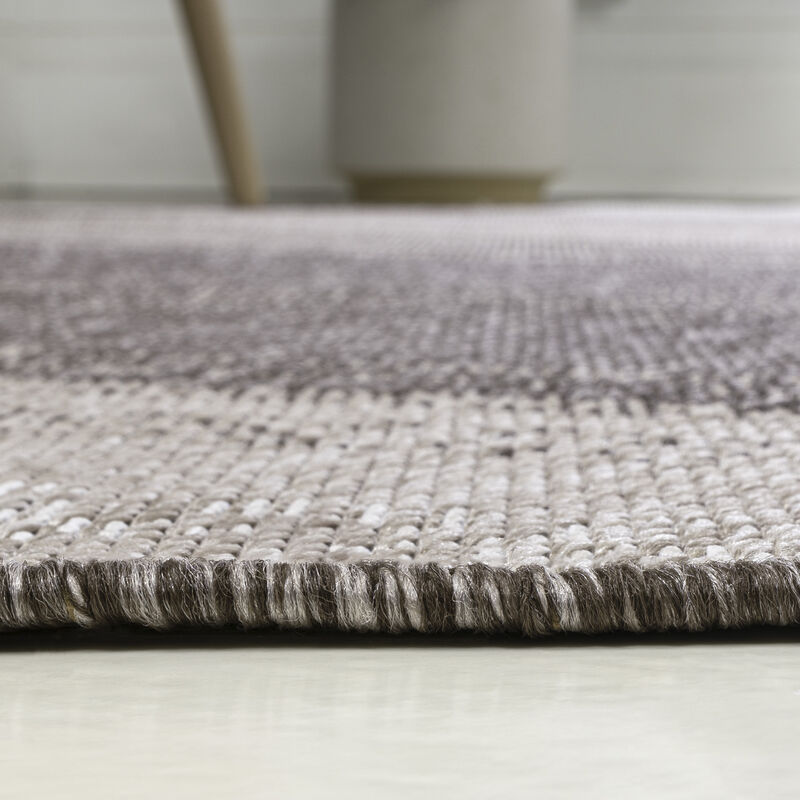 Evan Modern Rustic Organic Curve Area Rug