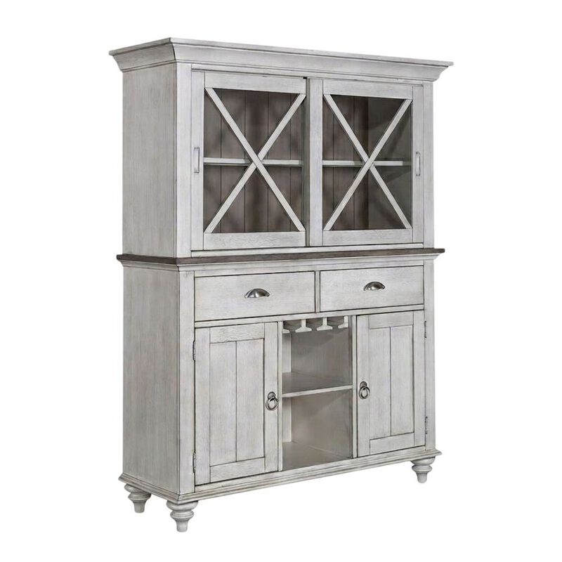 Liberty Furniture Traditional Rubberwood Hutch & Buffet in Pine Veneers for Dining Room Storage image number 0