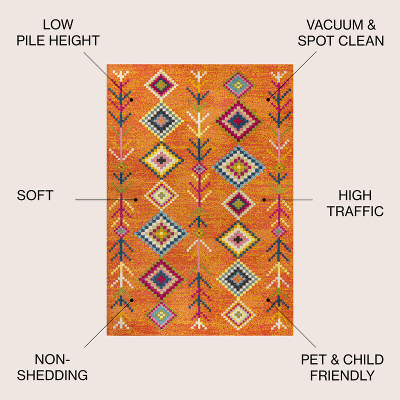 Tribal Love Geometric Area Rug