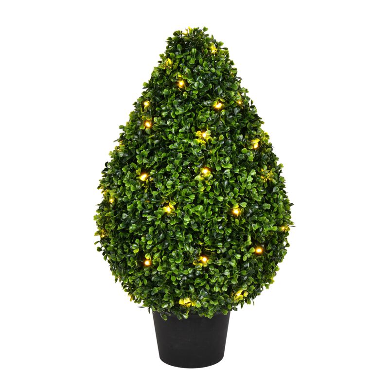 24" Boxwood Teardrop in Pot UV 50WW LED image number 0