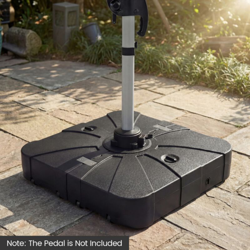 Outdoor Cantilever Umbrella Base Square Water and Sand Fillable Base-34 Inches image number 1