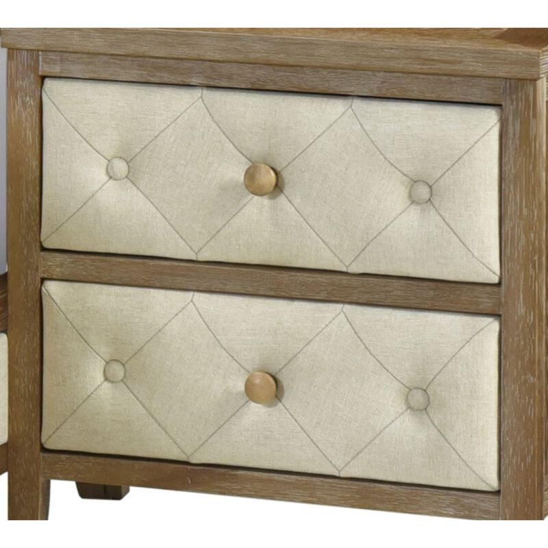 Streamdale Walnut Nightstand with Modern Front Drawers image number 2