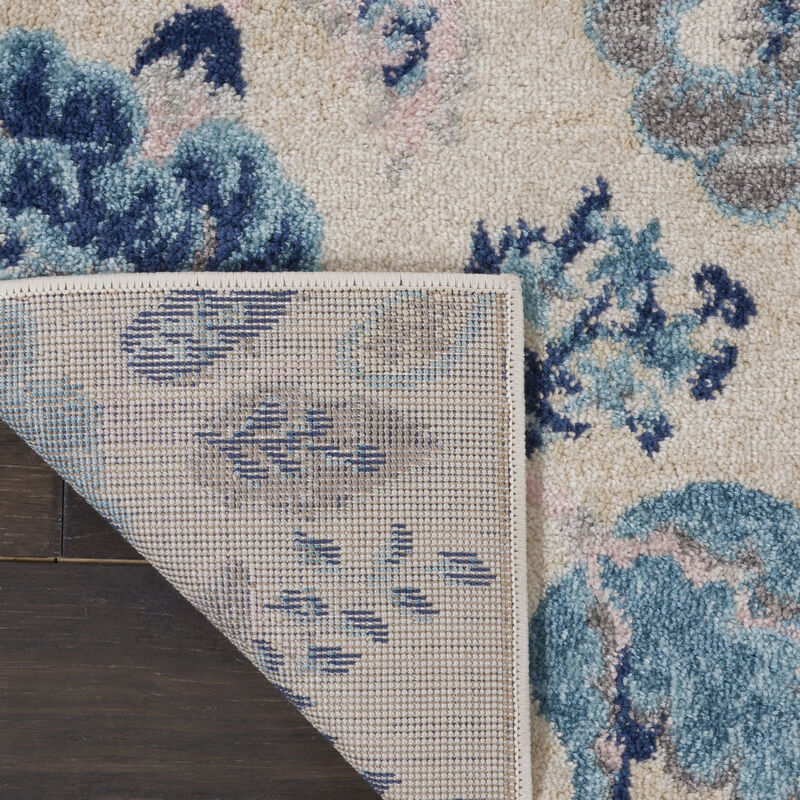 Tranquil TRA02 Ivory/Light Blue 2' x 4' Rug image number 1