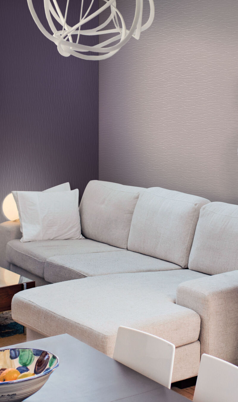 Organic Waves Paintable White Wallpaper image number 2