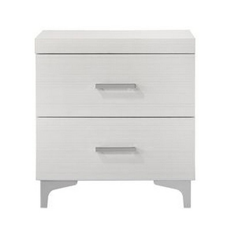 Queen Size Bedroom Set, White Finish, Storage Bed with Drawers, 2-Piece Set with Bed and Nightstand image number 5