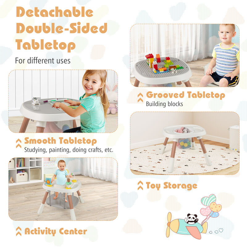 Convertible 16 in 1 Baby Highchair with Activity Center for Toddlers and Infants image number 7