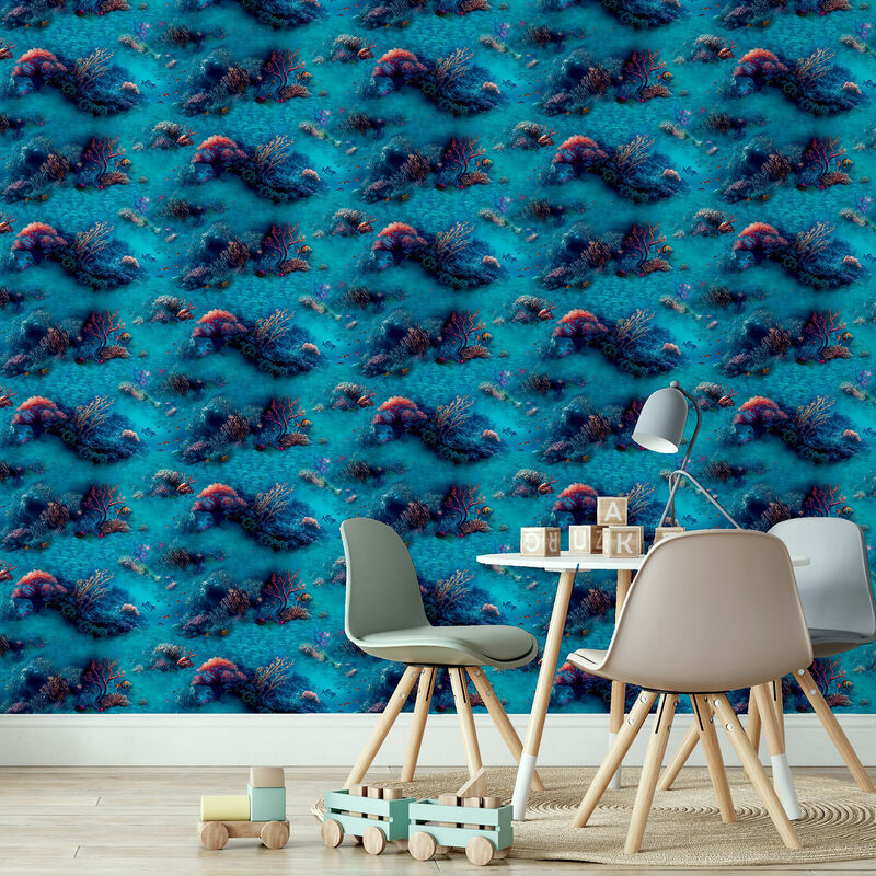 Orlena Blue Under The Sea Wallpaper image number 4