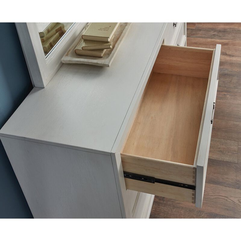 American Woodcrafters Dunescape Dresser with Mirror - White image number 2
