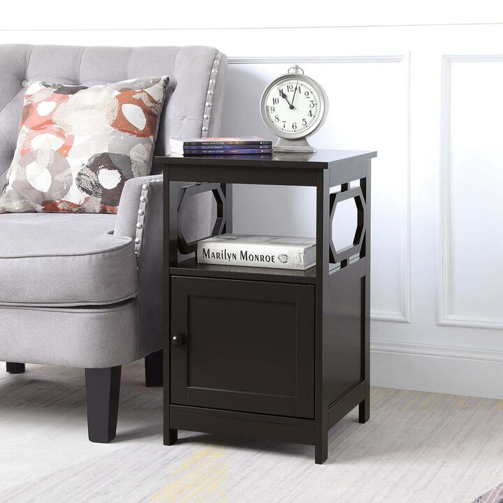 Convenience Concepts Omega End Table with Cabinet.