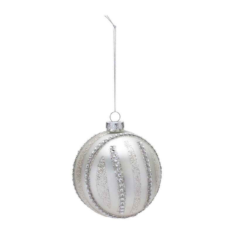 Ball Ornament (Set of 6) 4"D Glass