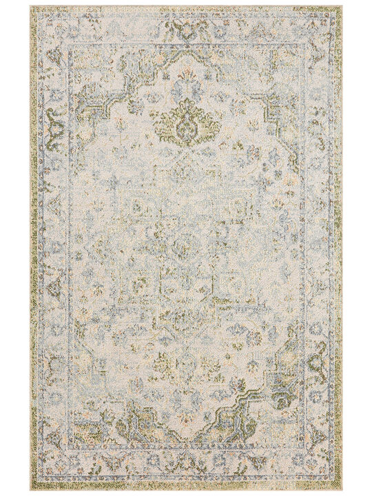 Astra Machine Washable ASW12 Blue/Green 3'3" x 5' Rug
