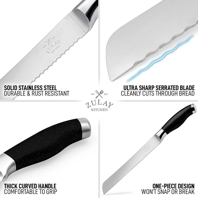 Blade Serrated Bread Knife - Ultra-Sharp & Durable