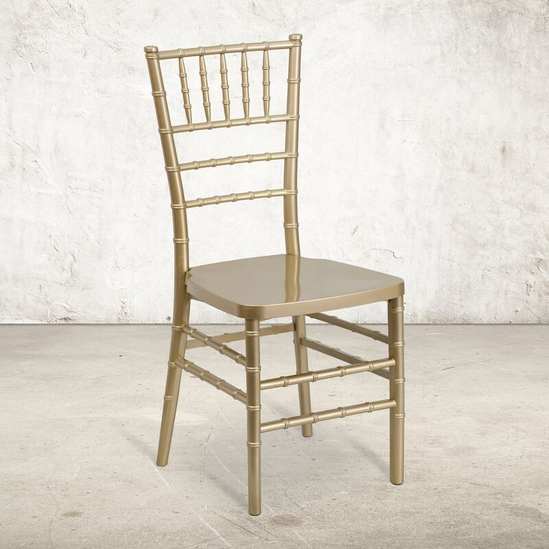 Flash Furniture PREMIUM Gold Resin Stacking Chiavari Chair image number 8