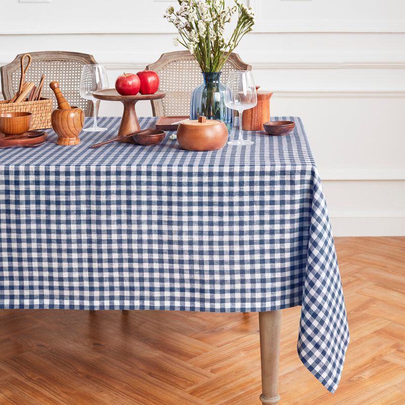 Linen Tablecloth - Gingham Check image number 0