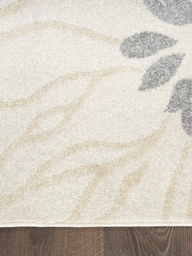 Passion PSN17 Ivory/Gray/Blue 2'2" x 10' Rug image number 2