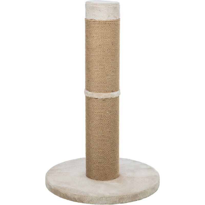 TRIXIE Rue Sisal & Plush 31.5" XXL Cat Scratching Post for Large Cats, Plush Base image number 0