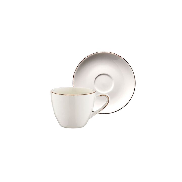 Retro Bistro 3 oz. Espresso Cup+Saucer Set for 4