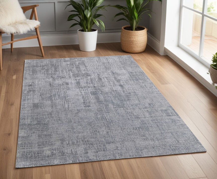 HomeRoots Abstract Hand Woven Worn Faded Area Rug