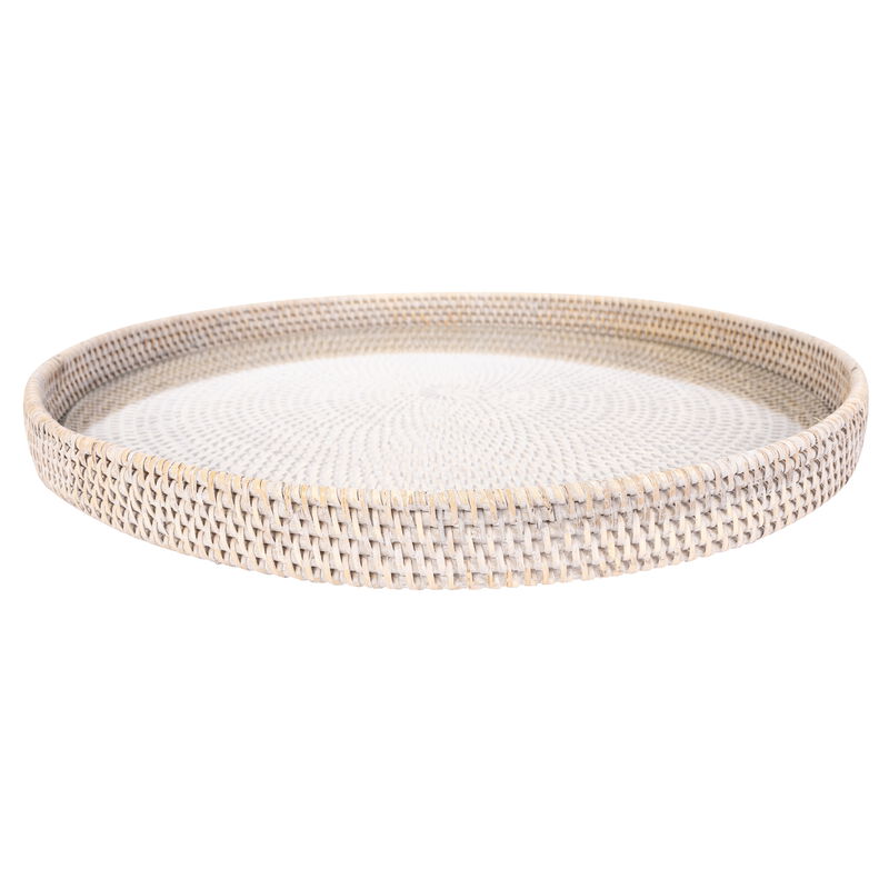 Saboga Home&trade; Round Serving-Ottoman Tray with Glass Insert image number 2