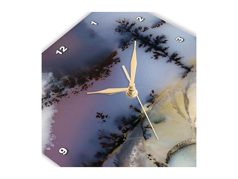 Nevada Amethyst Sage Agate Natural Pattern Wall Clock 15 Inch Home Decor image number 3