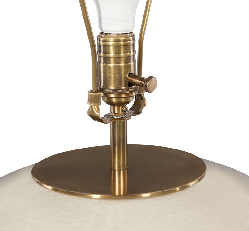 Kazan Large Tea Stain Crackle Table Lamp image number 3