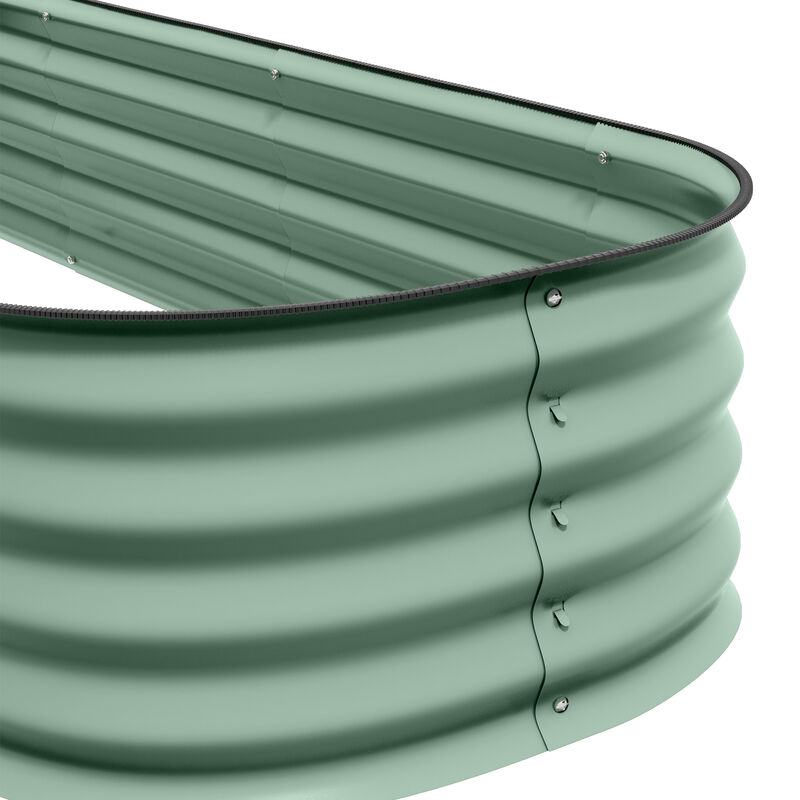 Hivvago Metal Raised Planter Box with Edge Protection, 6.4'x2'x1' image number 7