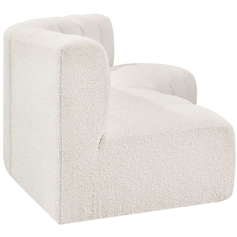 Meridian Furniture Arc Cream Boucle Fabric Modular Sofa